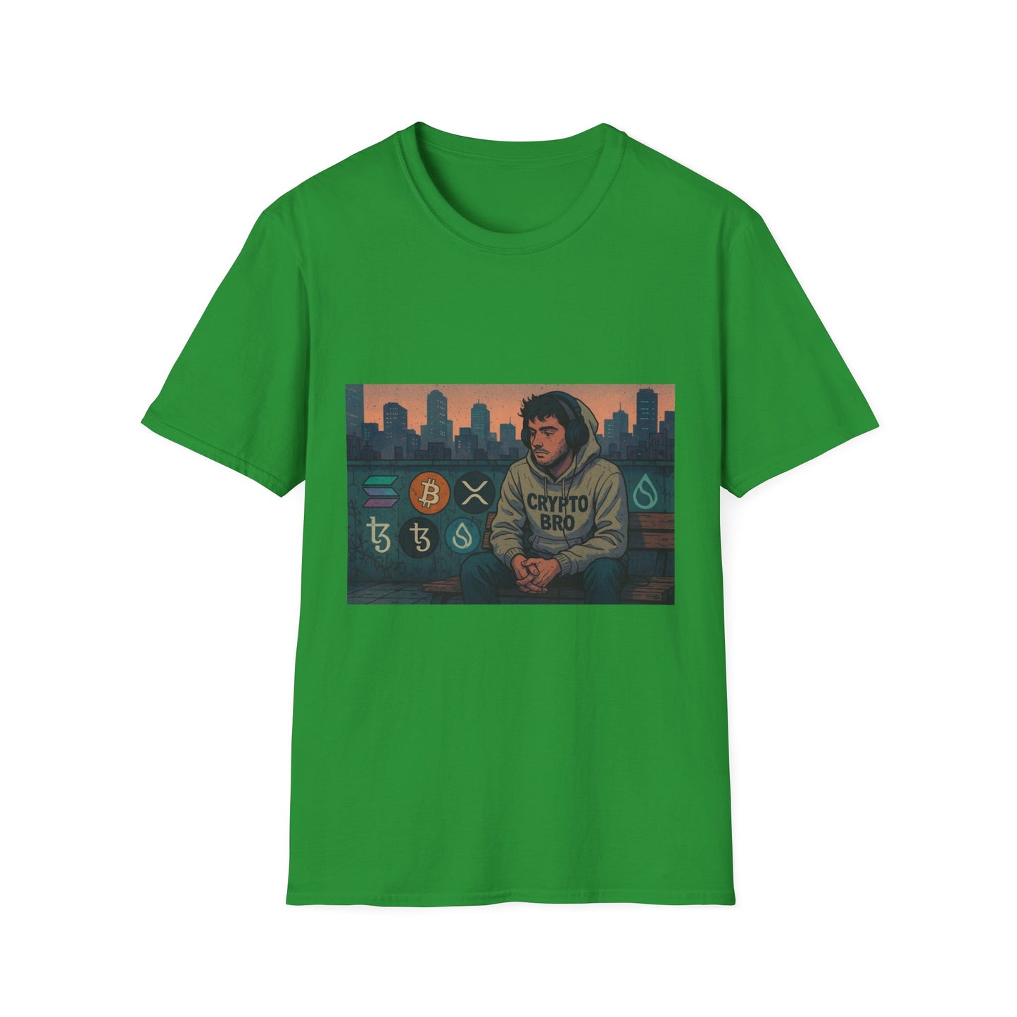 Crypto Vibes Unisex Softstyle T-Shirt | Trendy Graphic Tee for Crypto Enthusiasts, Perfect Gift for Tech Lovers, Casual Wear
