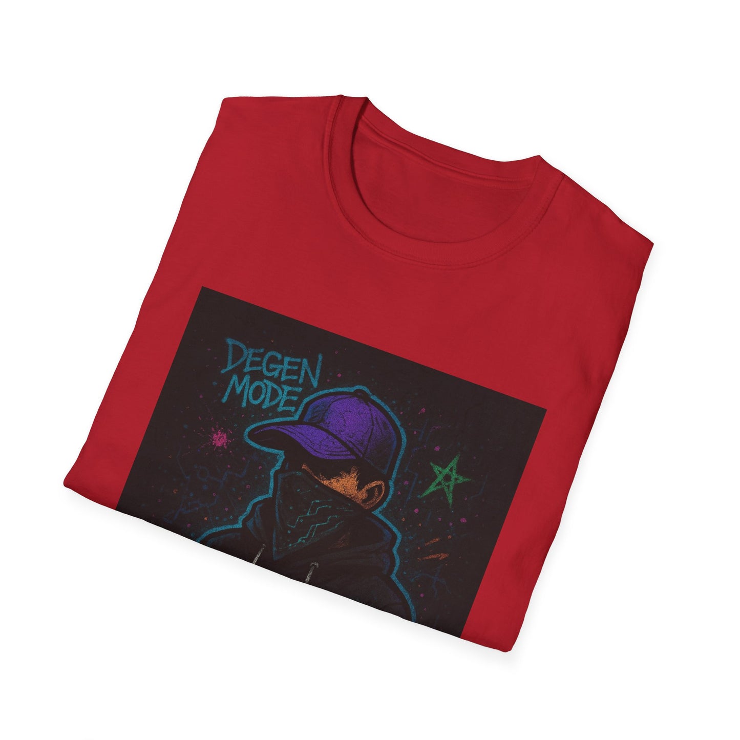 Degen Mode Graphic T-Shirt, Unisex Streetwear Tee, Cool Casual Outfit, Crypto Enthusiast Gift, NFT Fashion Top