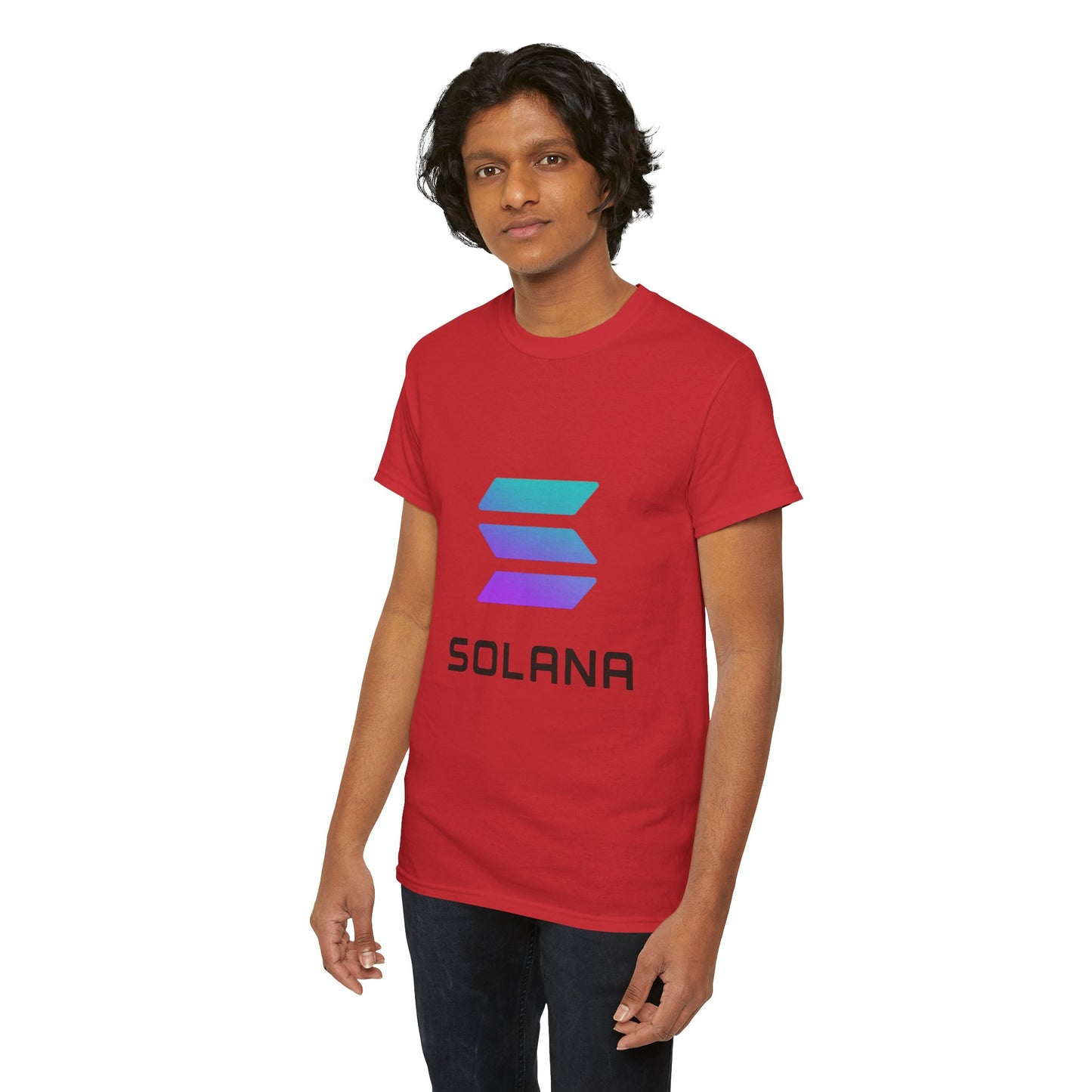 Solana Unisex Heavy Cotton Tee, Crypto Apparel, Gamer Shirt, Tech Enthusiast Wear, Unique Gift for Blockchain Lovers, Trending Fashion