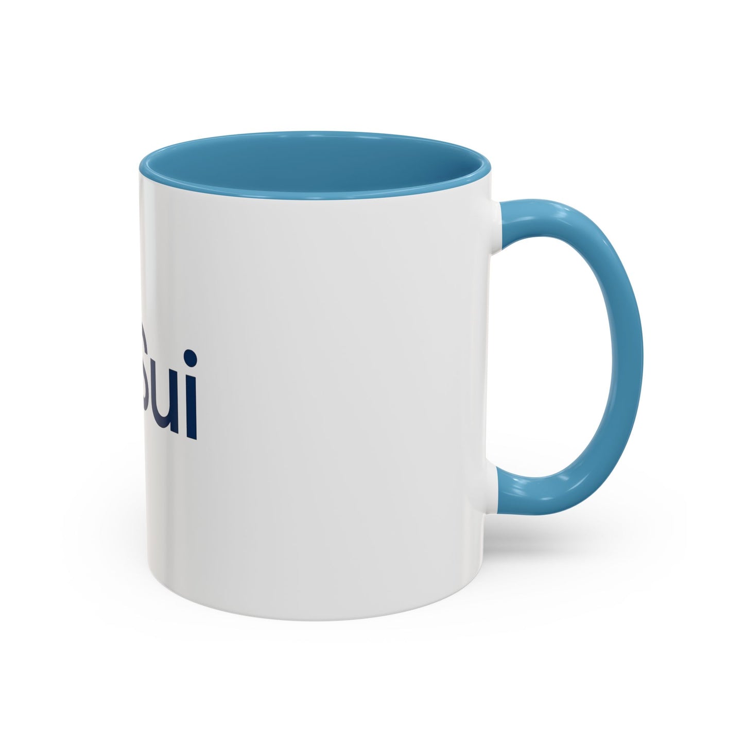 SUI Stylish Accent Coffee Mug - Unique Sui Logo Design, Perfect Gift for Coffee Lovers, Home, Office, or as a Fun Collectible