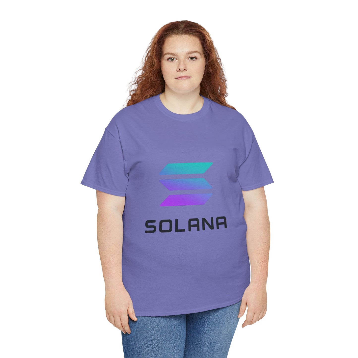 Solana Unisex Heavy Cotton Tee, Crypto Apparel, Gamer Shirt, Tech Enthusiast Wear, Unique Gift for Blockchain Lovers, Trending Fashion