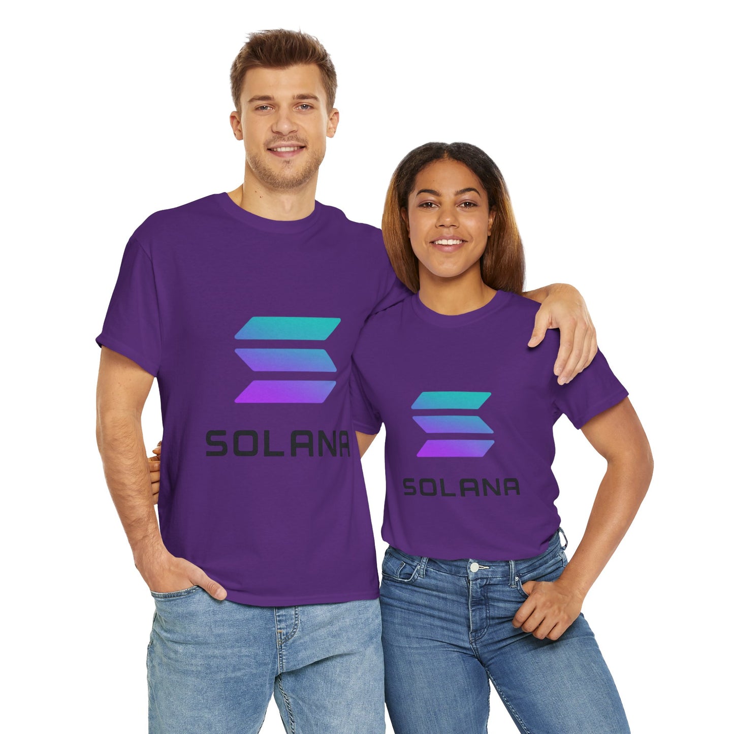 Solana Unisex Heavy Cotton Tee, Crypto Apparel, Gamer Shirt, Tech Enthusiast Wear, Unique Gift for Blockchain Lovers, Trending Fashion