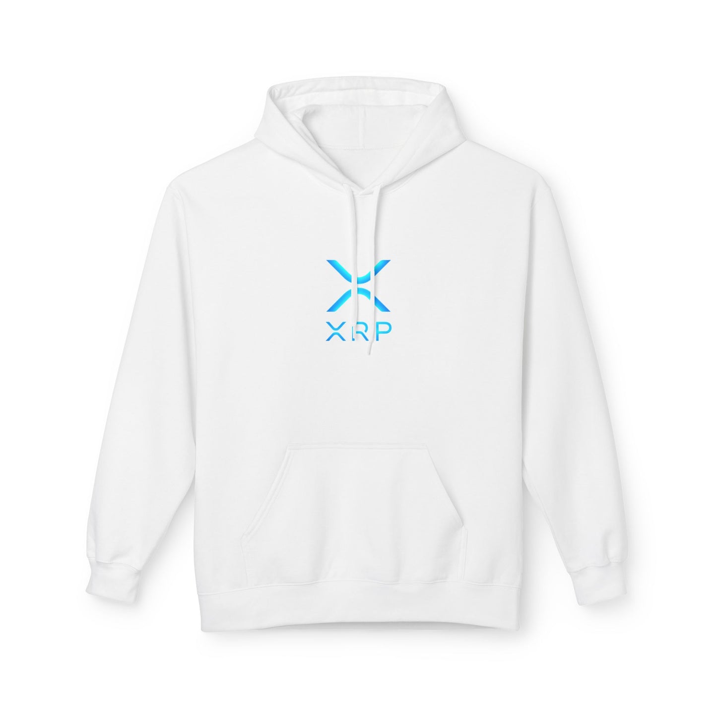 XRP Logo Fleece Hoodie for Crypto Fans, Lightweight Sweater, Ideal Gift for Techies, Unisex Crypto Apparel, Perfect for Casual Wear