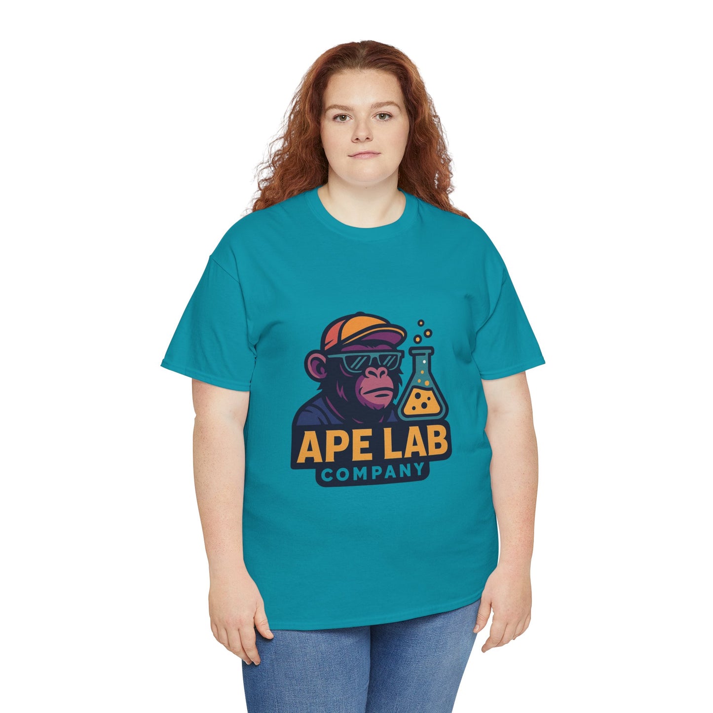 Ape Lab Company Unisex Heavy Cotton Tee - Fun and Stylish Tee for Science Lovers, Perfect for Casual Wear, Gifts, Birthdays, and Parties