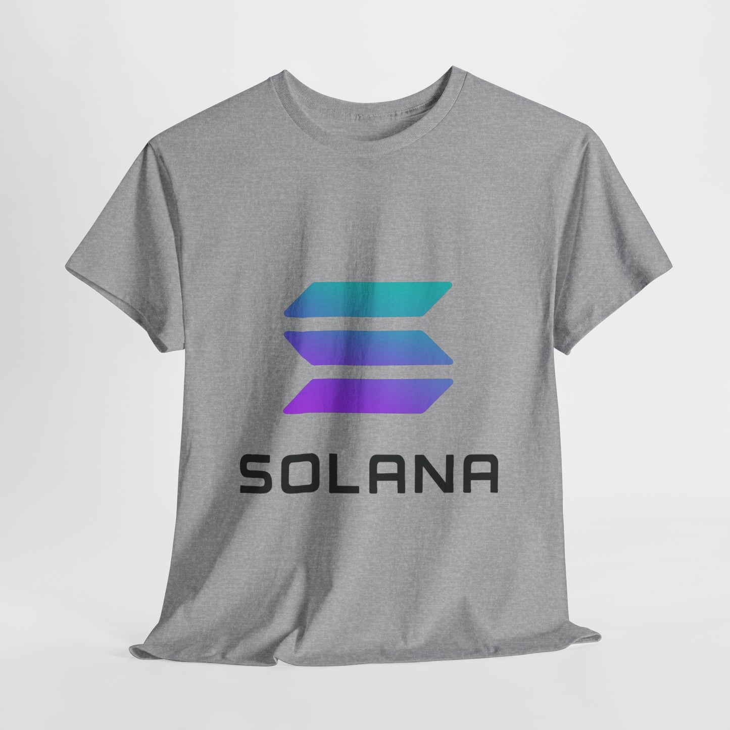 Solana Unisex Heavy Cotton Tee, Crypto Apparel, Gamer Shirt, Tech Enthusiast Wear, Unique Gift for Blockchain Lovers, Trending Fashion