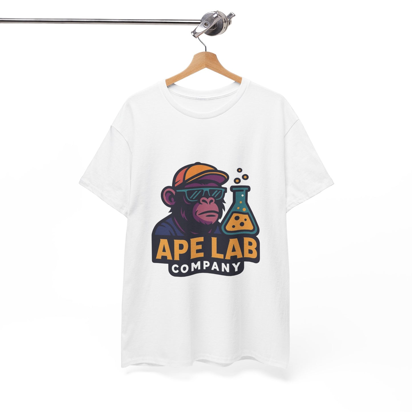 Ape Lab Company Unisex Heavy Cotton Tee - Fun and Stylish Tee for Science Lovers, Perfect for Casual Wear, Gifts, Birthdays, and Parties