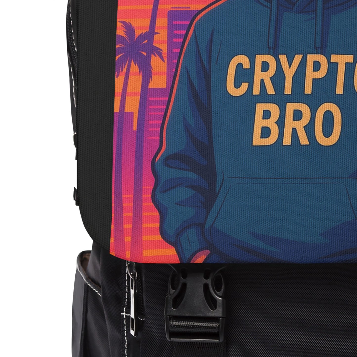 Crypto Bro Unisex Casual Shoulder Backpack, Trendy Daypack, Streetwear Bag, Perfect Gift for Students, Ideal for Travel & Festivals