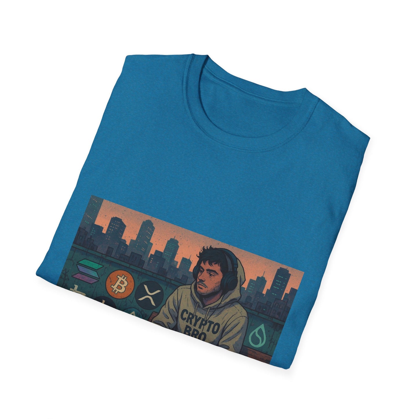 Crypto Vibes Unisex Softstyle T-Shirt | Trendy Graphic Tee for Crypto Enthusiasts, Perfect Gift for Tech Lovers, Casual Wear