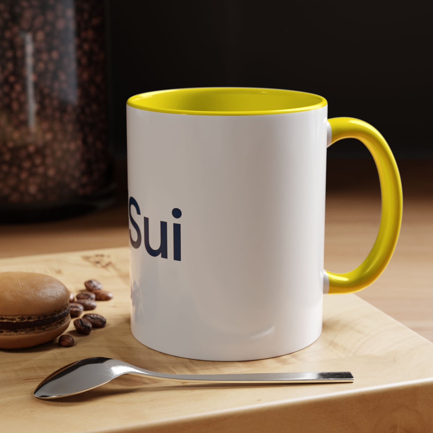 SUI Stylish Accent Coffee Mug - Unique Sui Logo Design, Perfect Gift for Coffee Lovers, Home, Office, or as a Fun Collectible