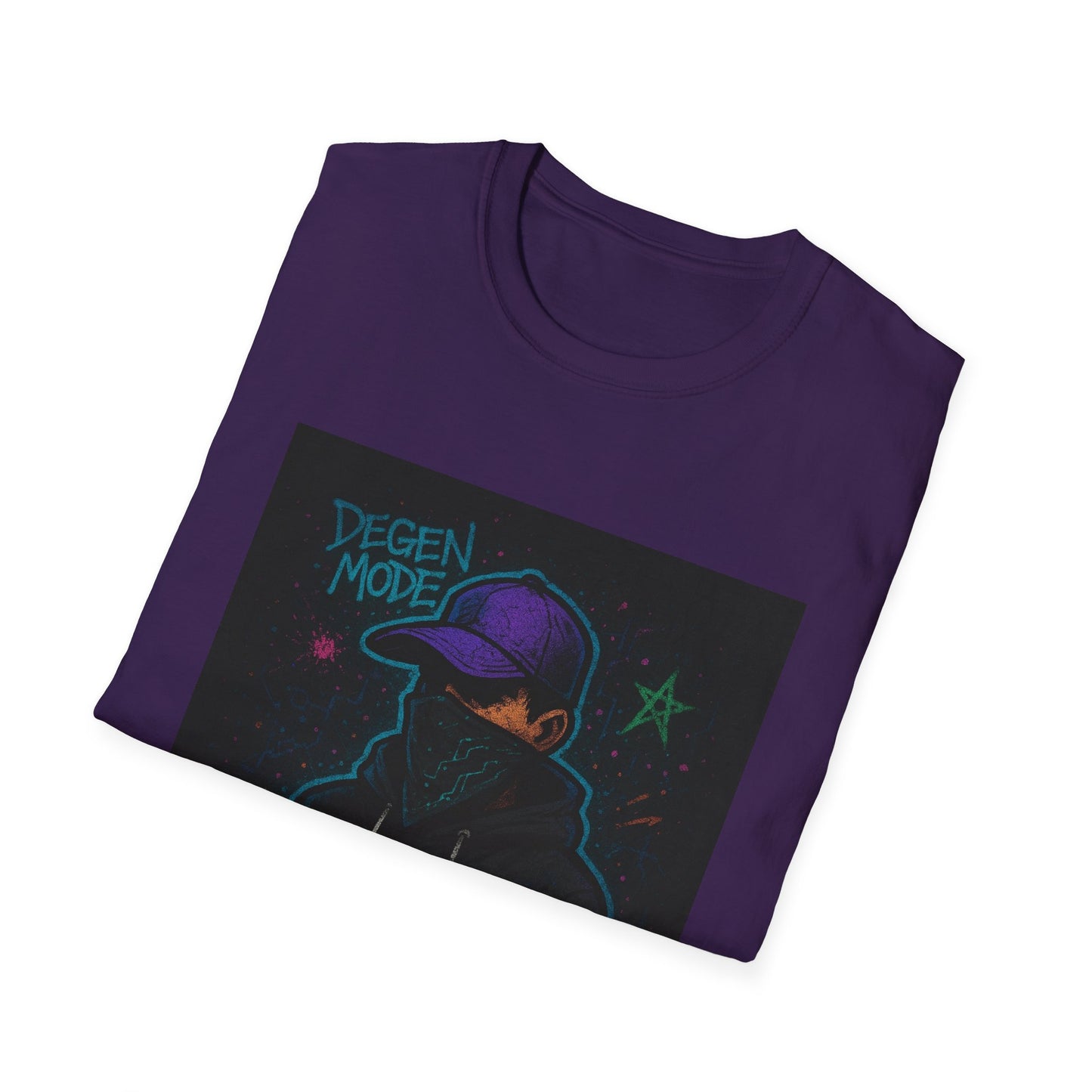 Degen Mode Graphic T-Shirt, Unisex Streetwear Tee, Cool Casual Outfit, Crypto Enthusiast Gift, NFT Fashion Top