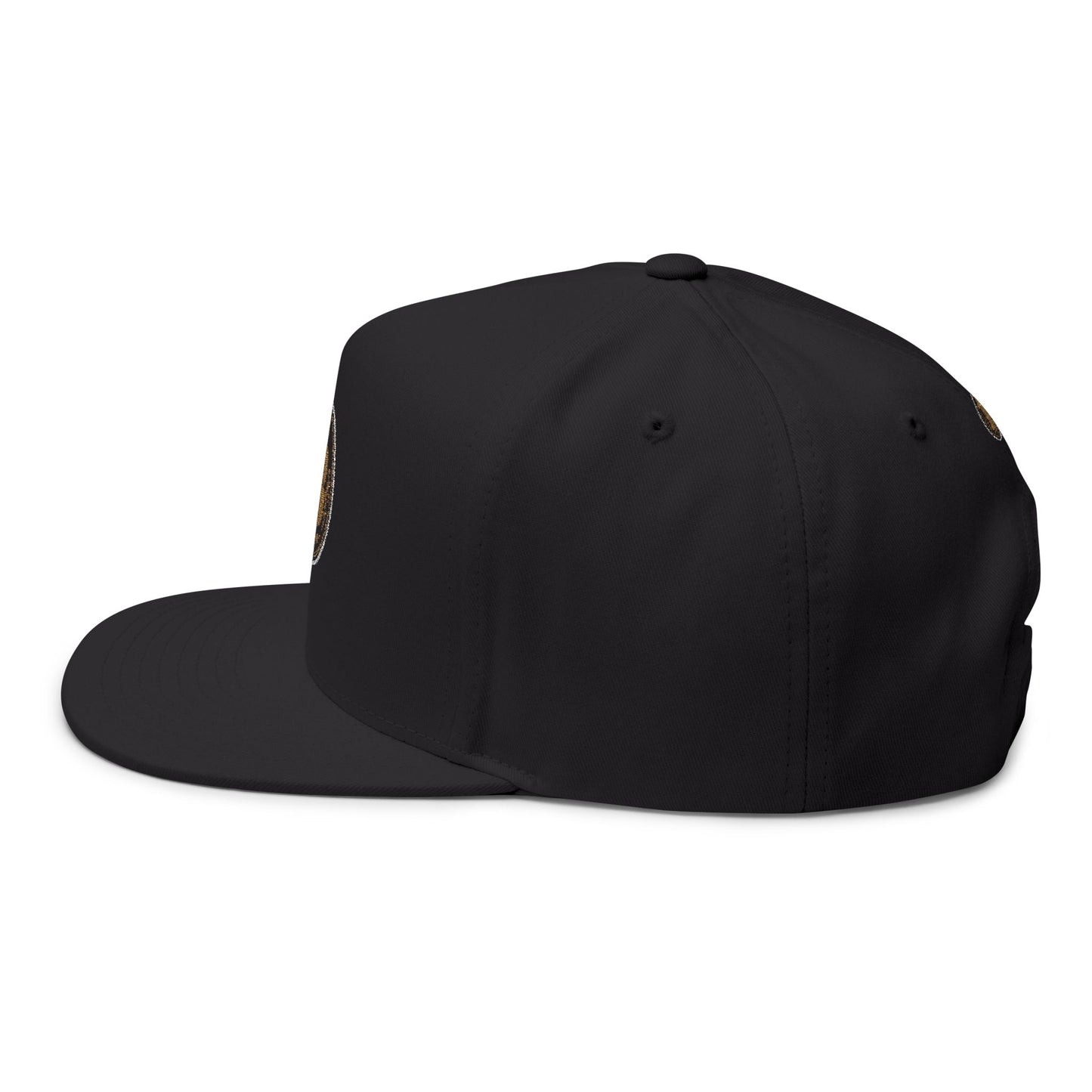 Bitcoin Embroidered Flat Bill Cap