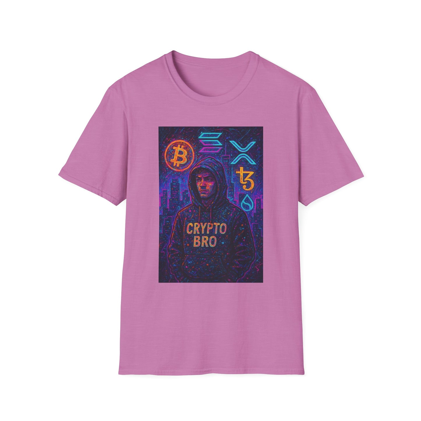 Crypto Bro Unisex Softstyle T-Shirt, Cryptocurrency Apparel, Blockchain Fashion, Gamer T-Shirt, Tech Enthusiast Gift