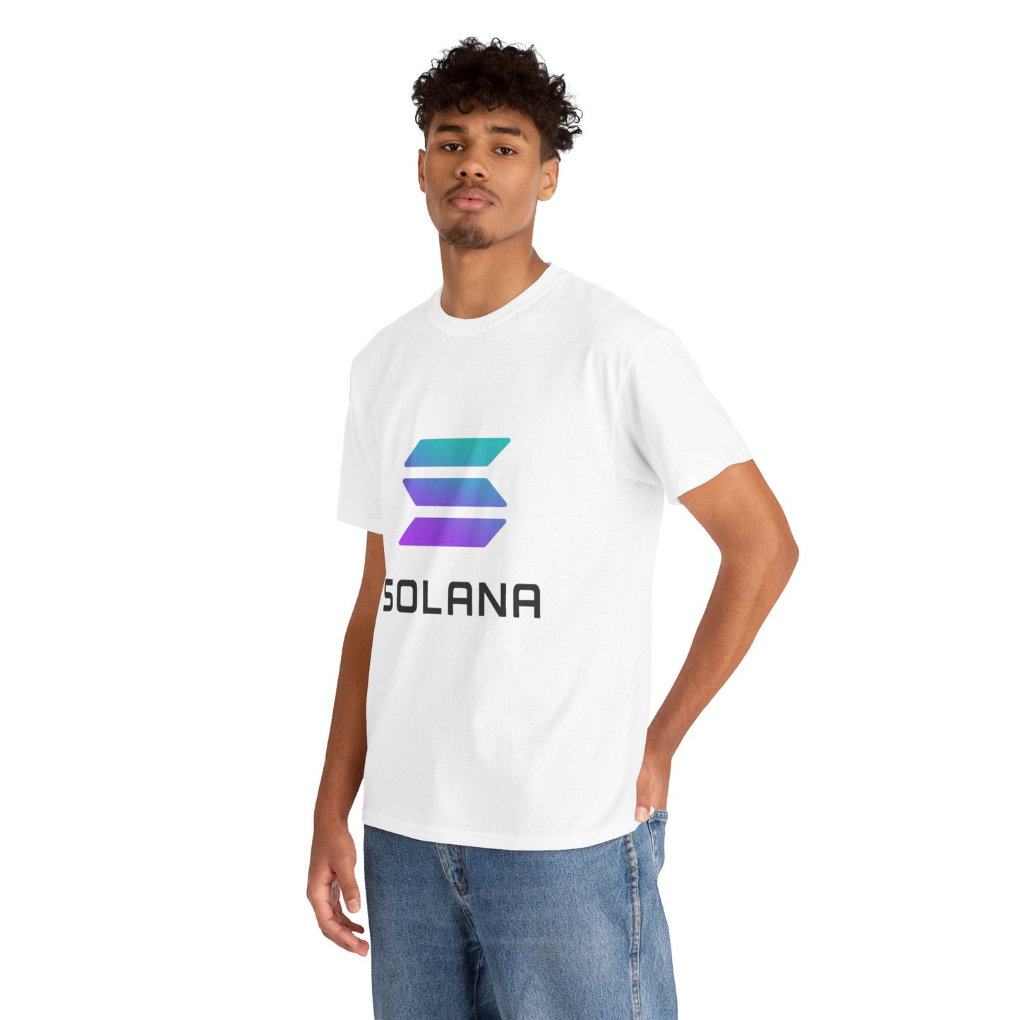 Solana Unisex Heavy Cotton Tee, Crypto Apparel, Gamer Shirt, Tech Enthusiast Wear, Unique Gift for Blockchain Lovers, Trending Fashion