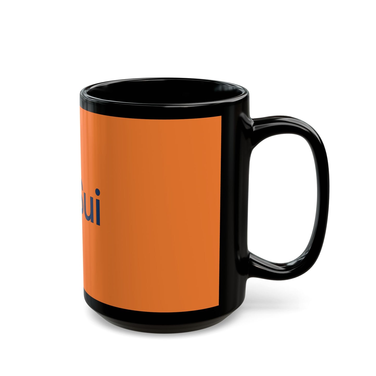 Sui Orange Accent Mug, Coffee Cup, Tea Mug, Gift for Friends, Office Mug, Motivational Drinkware