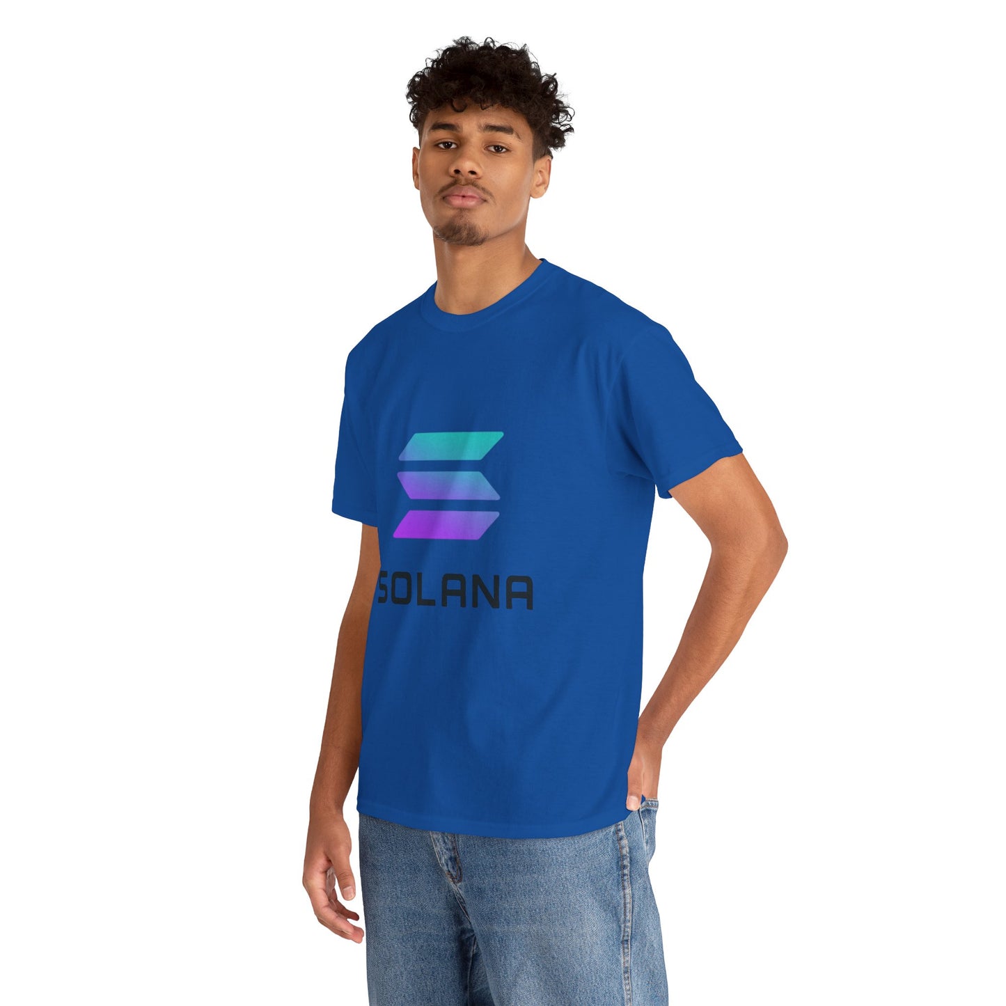 Solana Unisex Heavy Cotton Tee, Crypto Apparel, Gamer Shirt, Tech Enthusiast Wear, Unique Gift for Blockchain Lovers, Trending Fashion