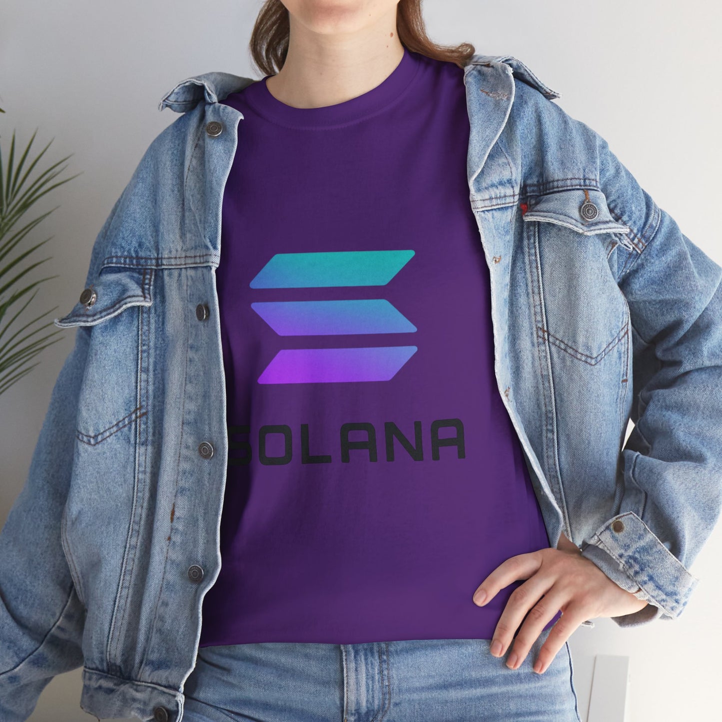 Solana Unisex Heavy Cotton Tee, Crypto Apparel, Gamer Shirt, Tech Enthusiast Wear, Unique Gift for Blockchain Lovers, Trending Fashion