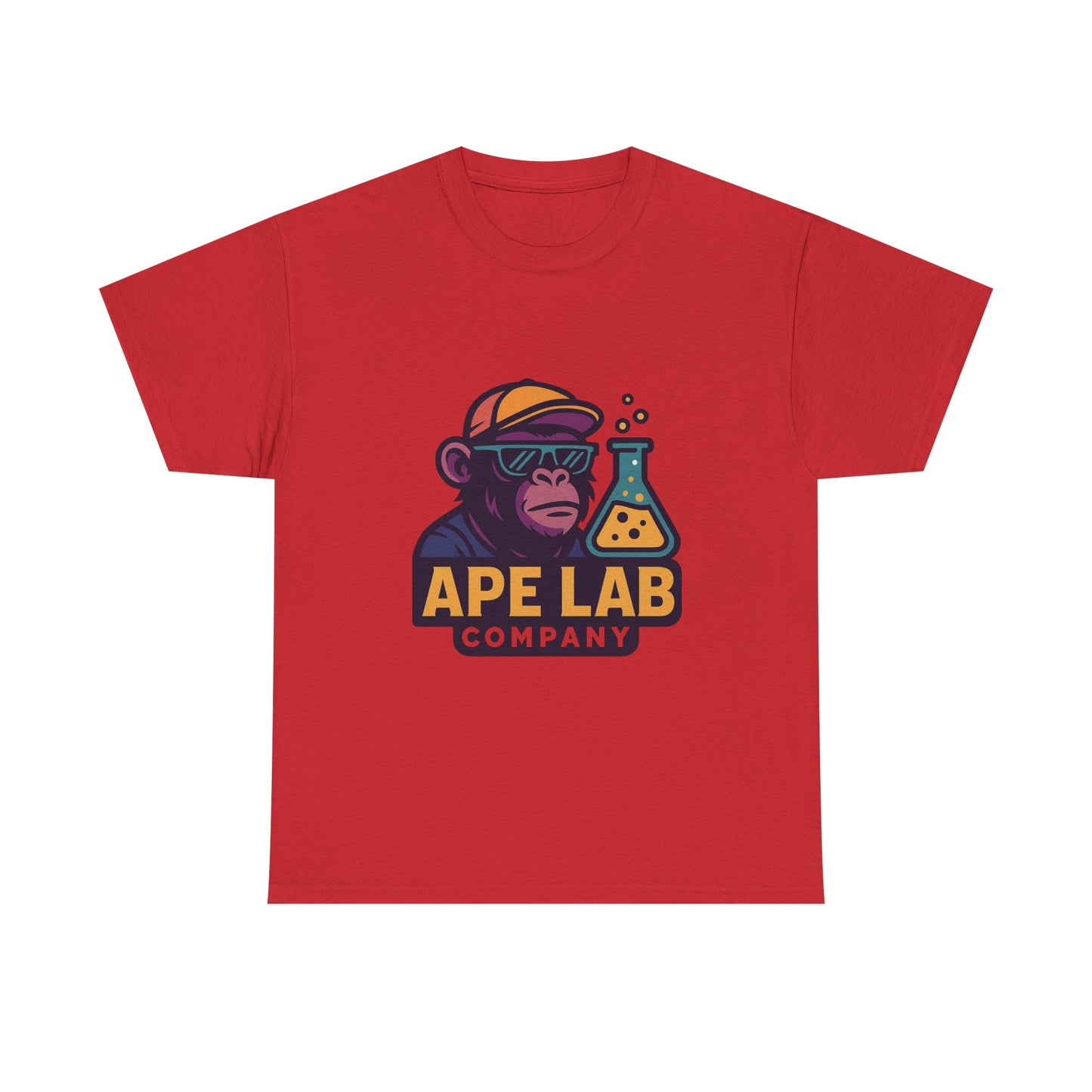 Ape Lab Company Unisex Heavy Cotton Tee - Fun and Stylish Tee for Science Lovers, Perfect for Casual Wear, Gifts, Birthdays, and Parties