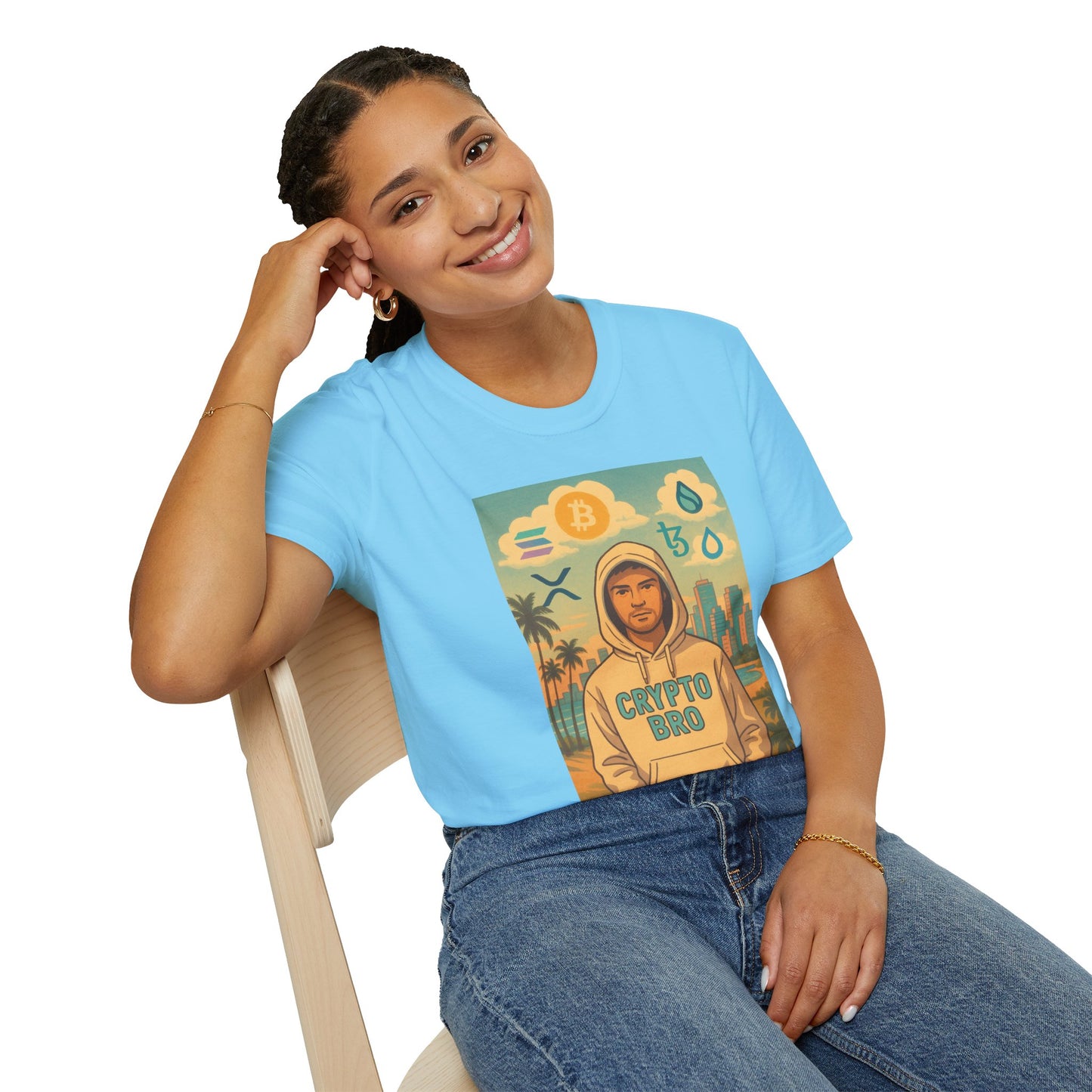 Crypto Bro Miami Unisex Softstyle T-Shirt