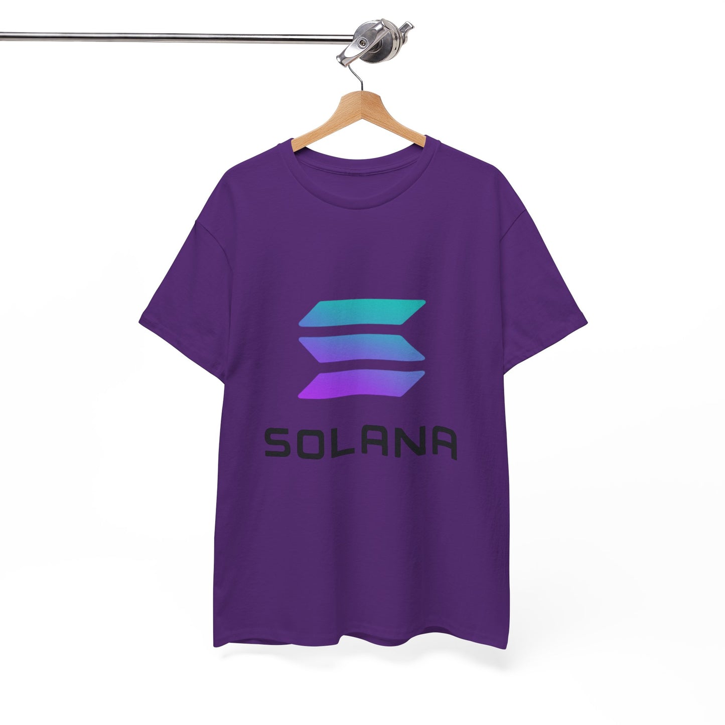 Solana Unisex Heavy Cotton Tee, Crypto Apparel, Gamer Shirt, Tech Enthusiast Wear, Unique Gift for Blockchain Lovers, Trending Fashion