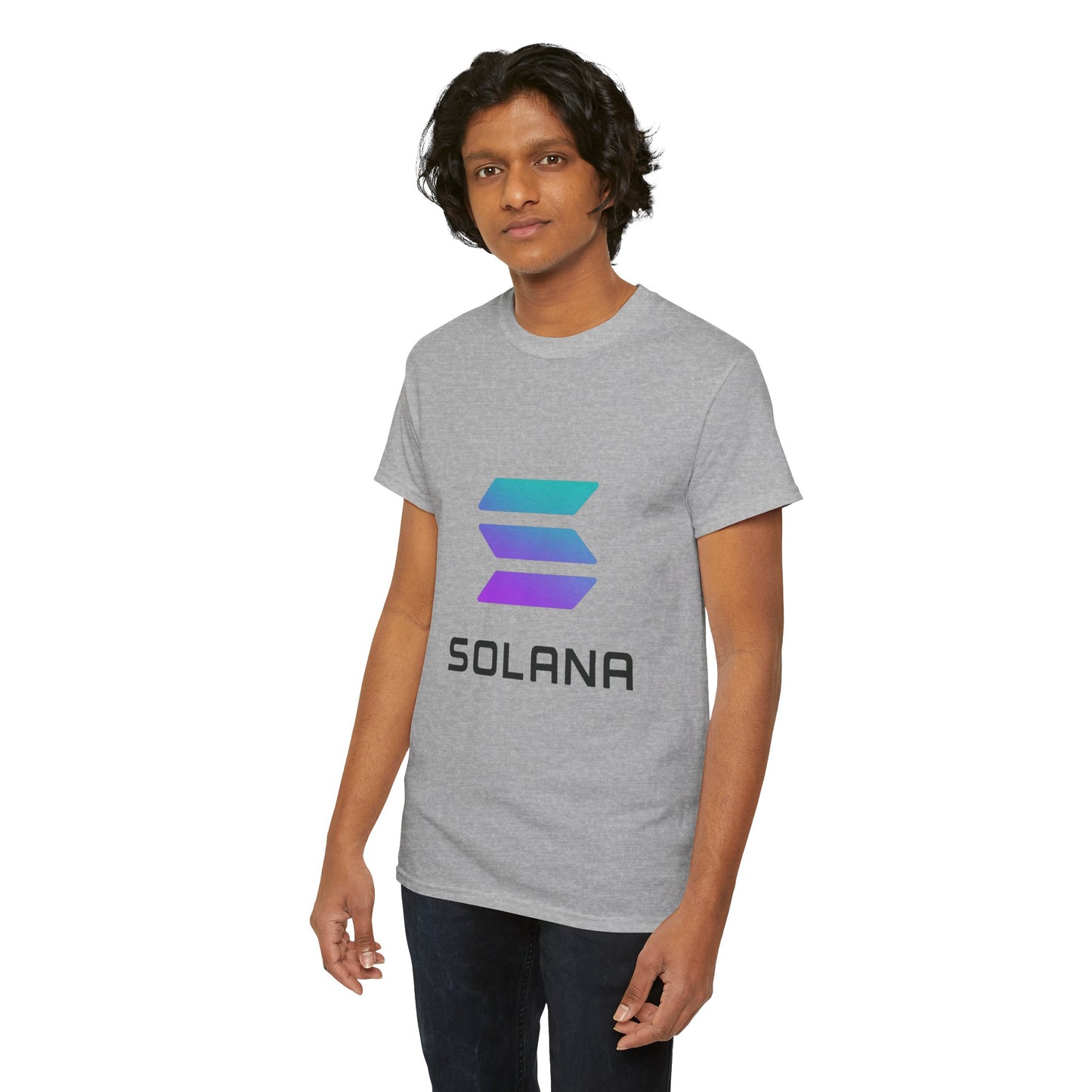 Solana Unisex Heavy Cotton Tee, Crypto Apparel, Gamer Shirt, Tech Enthusiast Wear, Unique Gift for Blockchain Lovers, Trending Fashion