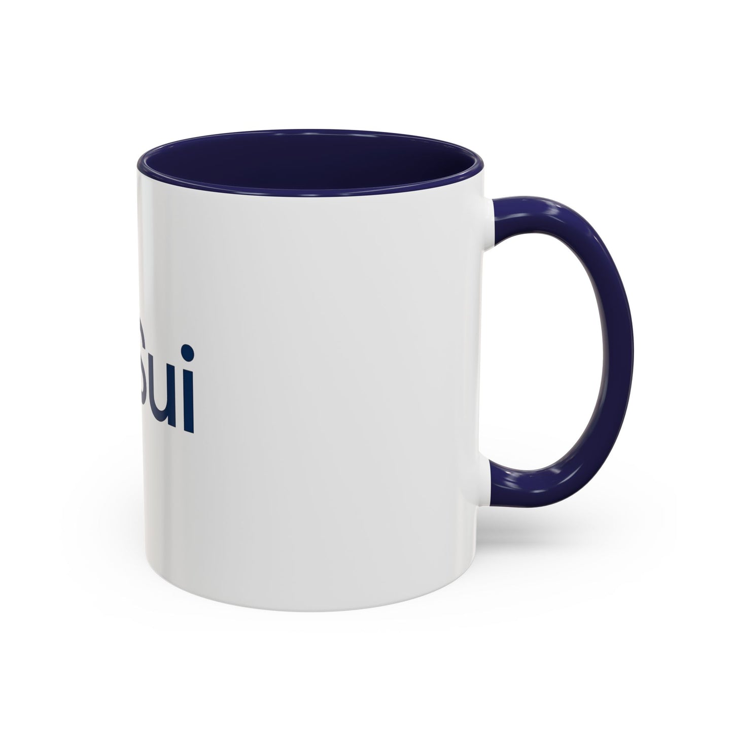 SUI Stylish Accent Coffee Mug - Unique Sui Logo Design, Perfect Gift for Coffee Lovers, Home, Office, or as a Fun Collectible