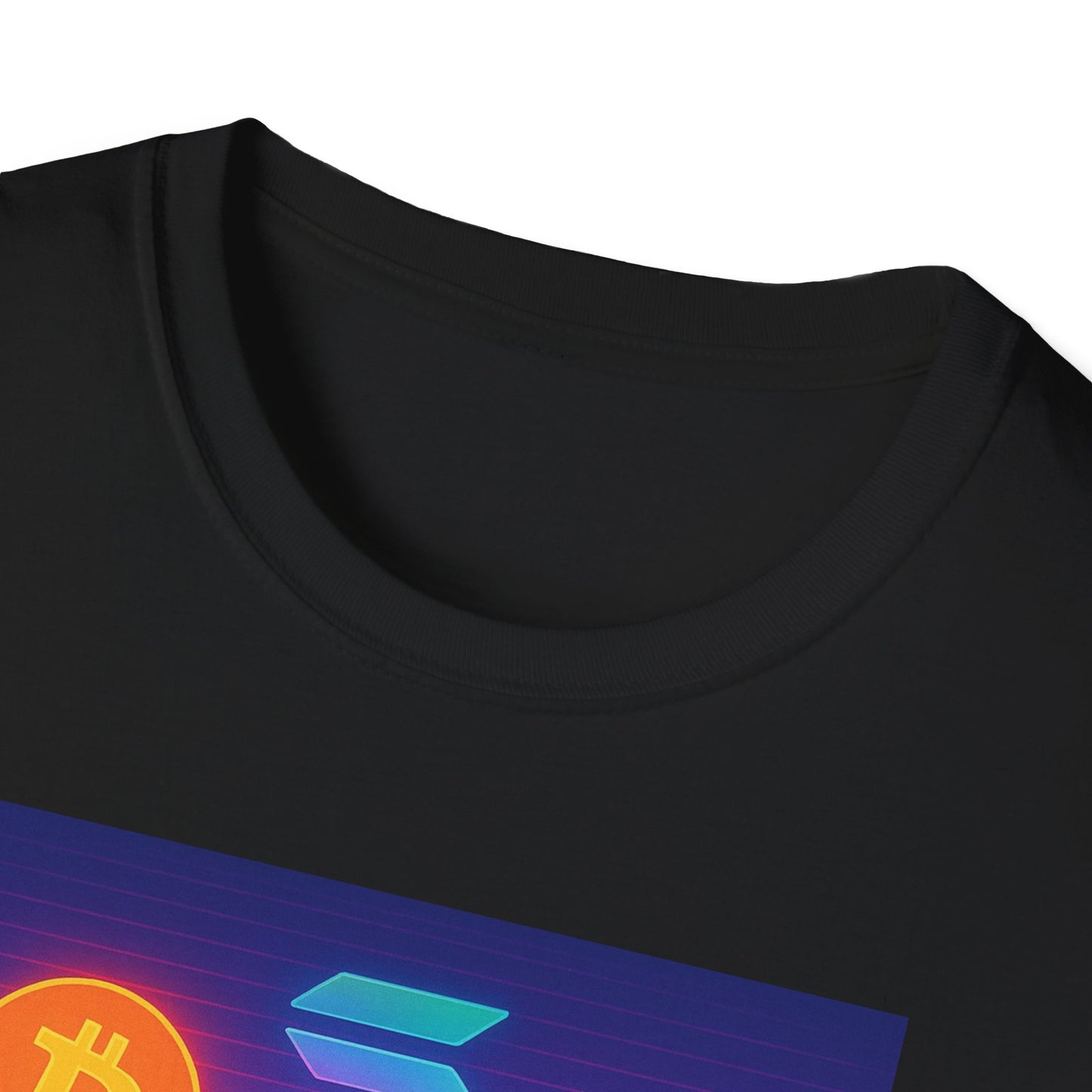 Crypto Bro Miami Neon T-Shirt, Unisex Softstyle Tee for Crypto Lovers, Bitcoin Merch, Tech Apparel, Gamer Shirt, Unique Gift Idea