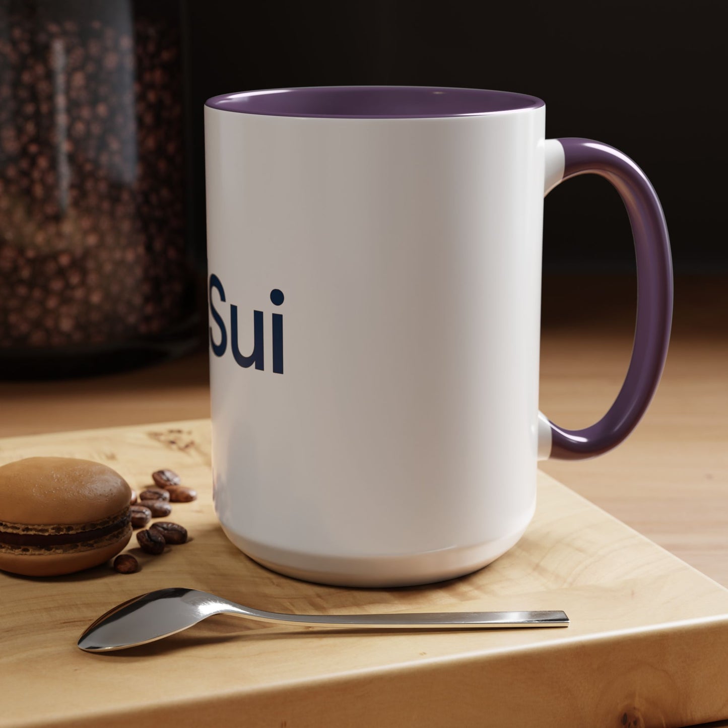 SUI Stylish Accent Coffee Mug - Unique Sui Logo Design, Perfect Gift for Coffee Lovers, Home, Office, or as a Fun Collectible