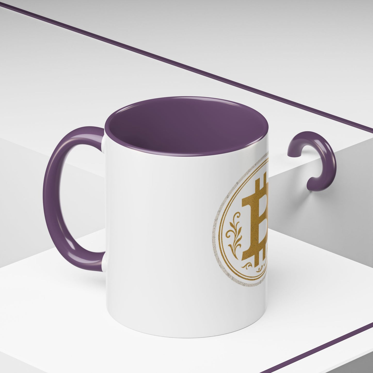 Bitcoin Accent Coffee Mug, Cryptocurrency Gift, Office Mug, Personalized Coffee Cup, Digital Currency Lover