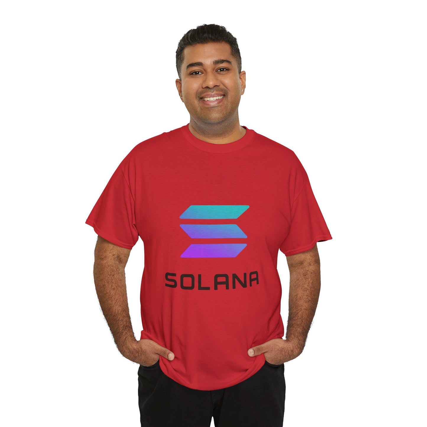 Solana Unisex Heavy Cotton Tee, Crypto Apparel, Gamer Shirt, Tech Enthusiast Wear, Unique Gift for Blockchain Lovers, Trending Fashion