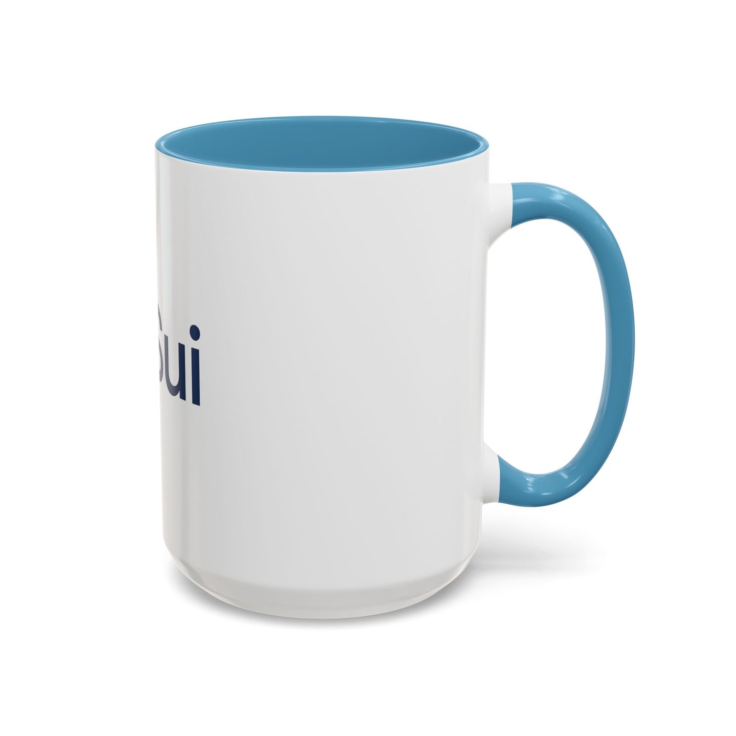 SUI Stylish Accent Coffee Mug - Unique Sui Logo Design, Perfect Gift for Coffee Lovers, Home, Office, or as a Fun Collectible