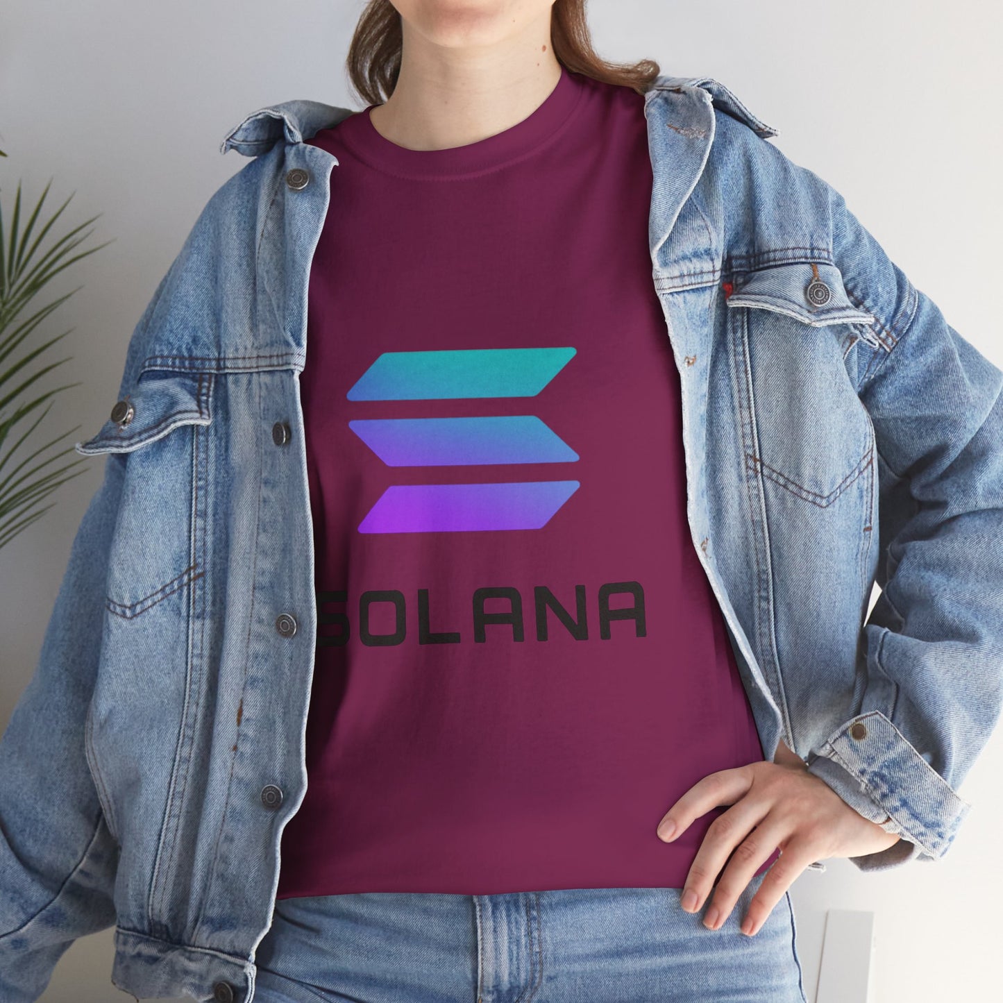 Solana Unisex Heavy Cotton Tee, Crypto Apparel, Gamer Shirt, Tech Enthusiast Wear, Unique Gift for Blockchain Lovers, Trending Fashion