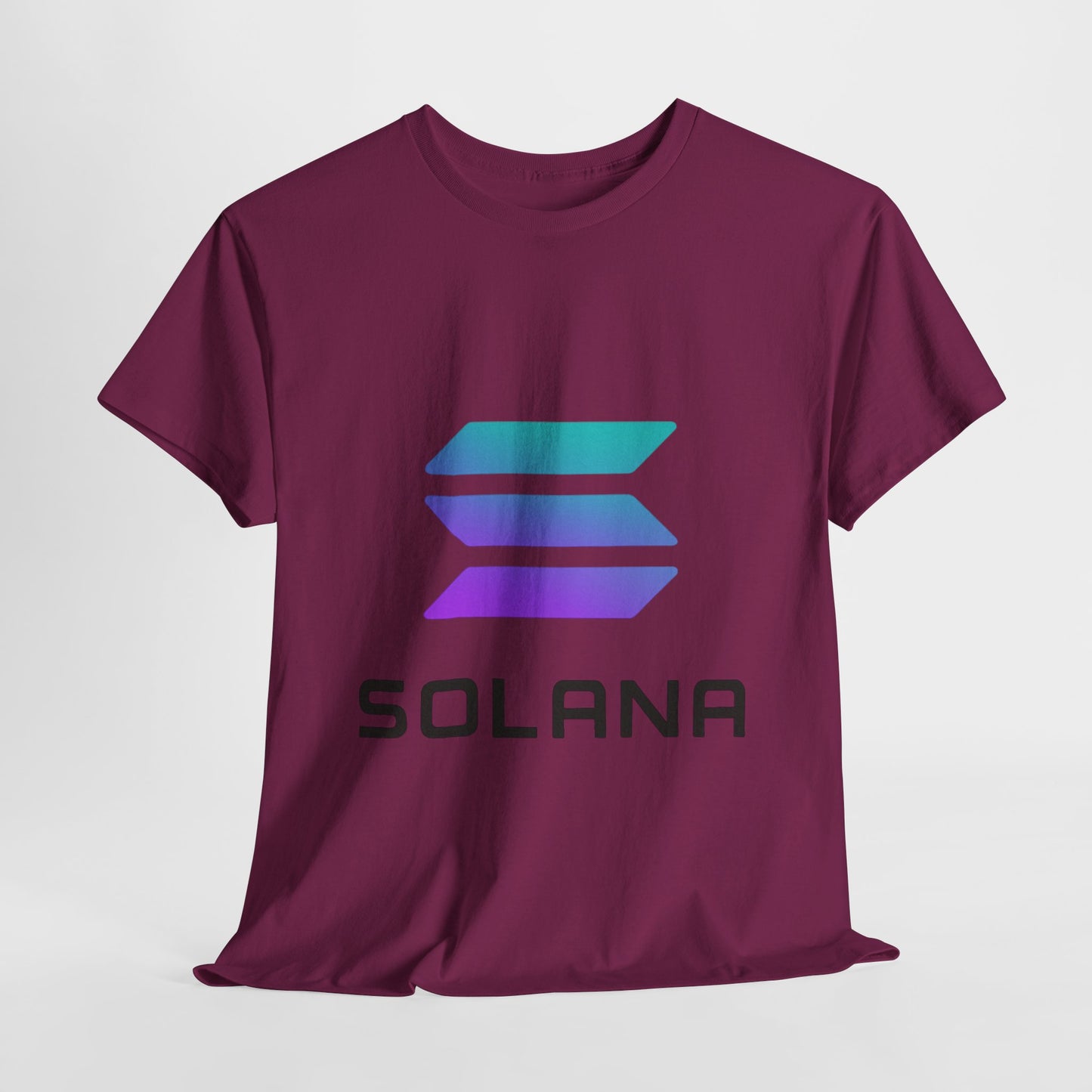 Solana Unisex Heavy Cotton Tee, Crypto Apparel, Gamer Shirt, Tech Enthusiast Wear, Unique Gift for Blockchain Lovers, Trending Fashion