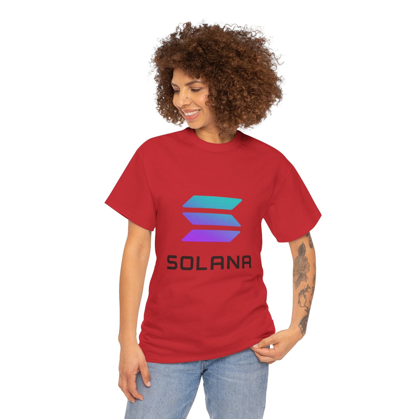 Solana Unisex Heavy Cotton Tee, Crypto Apparel, Gamer Shirt, Tech Enthusiast Wear, Unique Gift for Blockchain Lovers, Trending Fashion