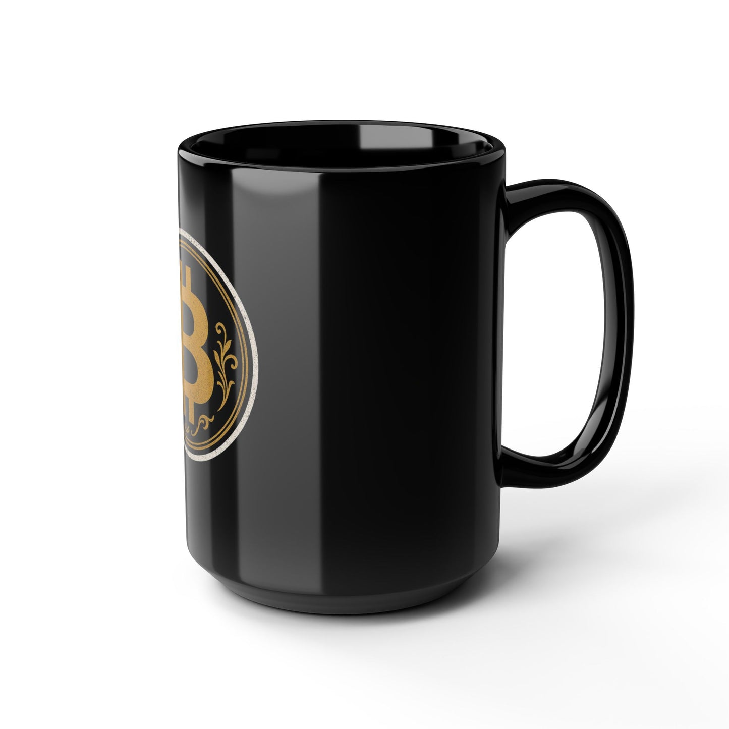 Bitcoin Black Mug - Perfect Gift for Crypto Enthusiasts, Coffee Lovers, Unique Promotional Item, Collector's Mug, Blockchain Lover's Cup
