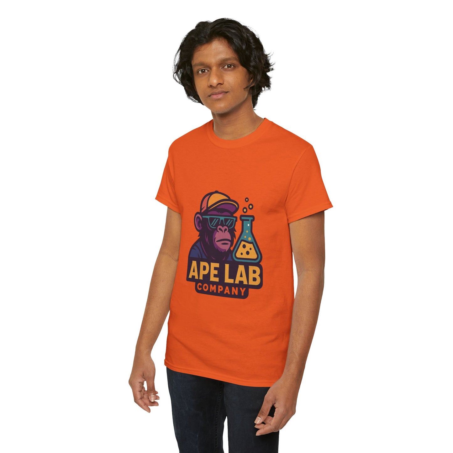 Ape Lab Company Unisex Heavy Cotton Tee - Fun and Stylish Tee for Science Lovers, Perfect for Casual Wear, Gifts, Birthdays, and Parties
