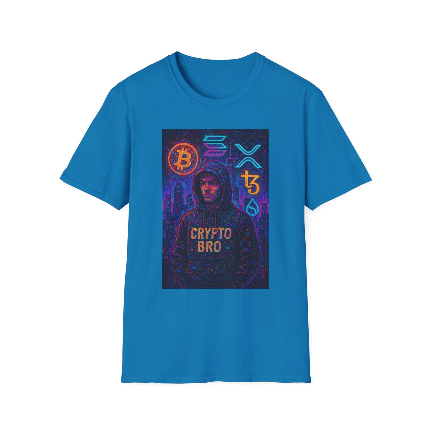 Crypto Bro Unisex Softstyle T-Shirt, Cryptocurrency Apparel, Blockchain Fashion, Gamer T-Shirt, Tech Enthusiast Gift