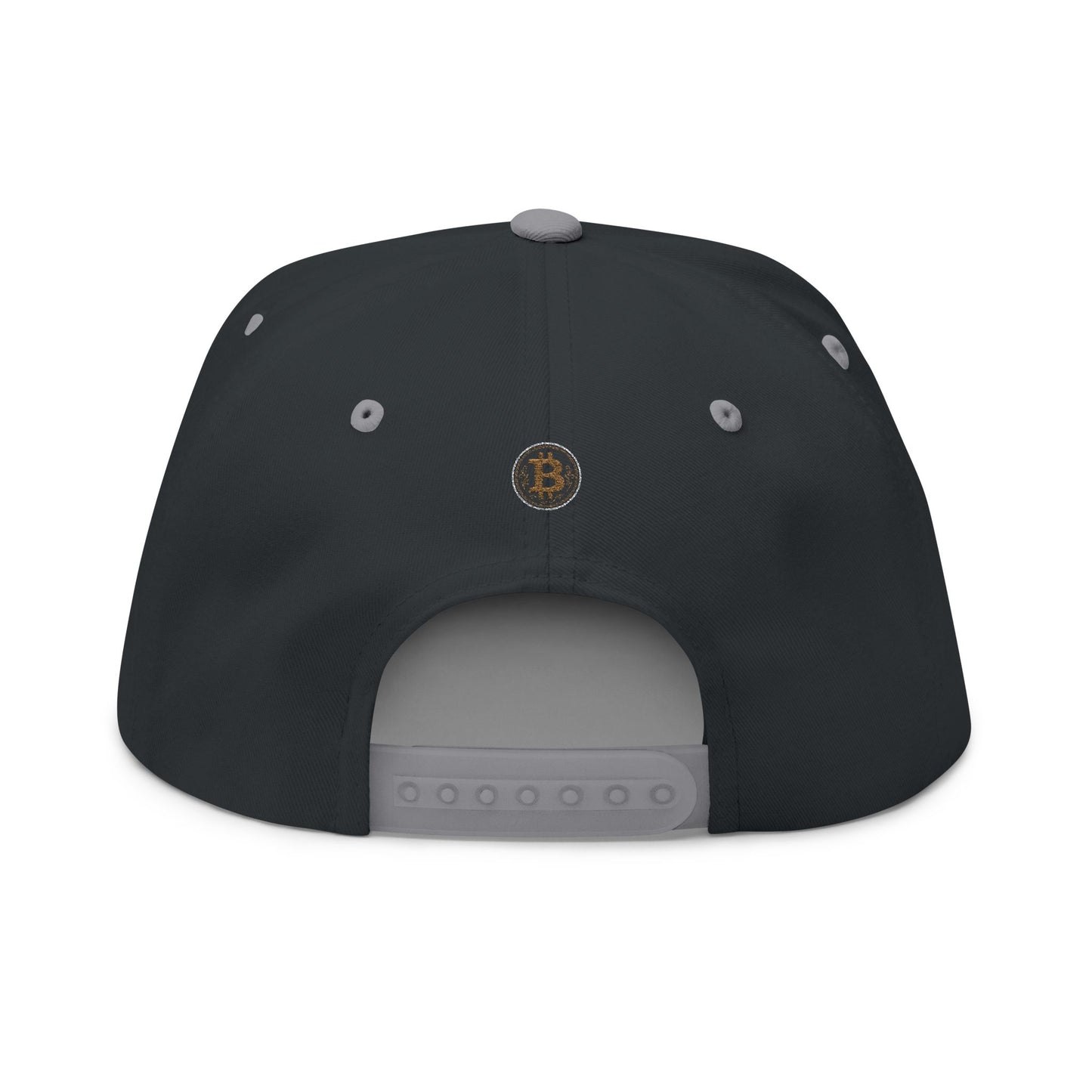 Bitcoin Embroidered Flat Bill Cap