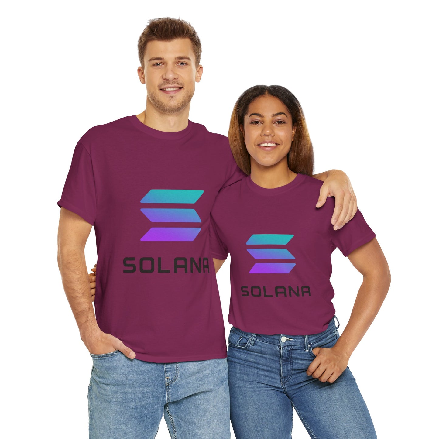 Solana Unisex Heavy Cotton Tee, Crypto Apparel, Gamer Shirt, Tech Enthusiast Wear, Unique Gift for Blockchain Lovers, Trending Fashion