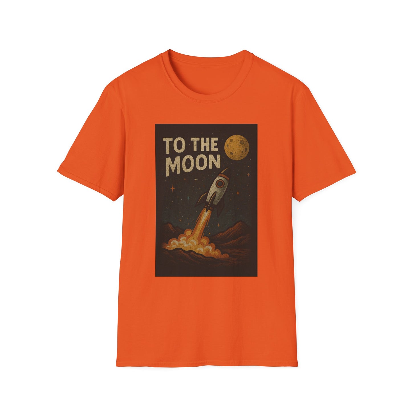 To the Moon Unisex Softstyle T-Shirt, Cute T-Shirt, Space Graphic Tee, Astronomy Lover Gift, Casual Shirt for All Occasions