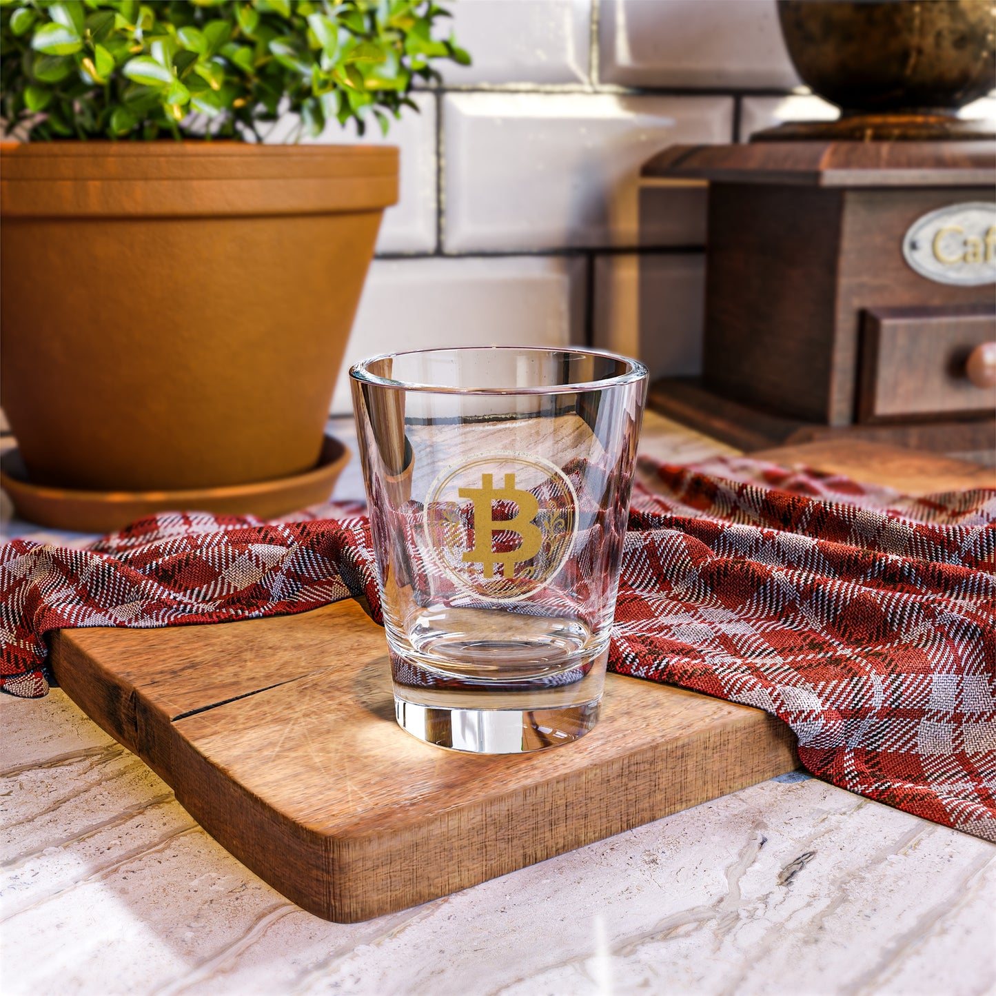 Bitcoin Shot Glass, 1.5oz - Unique Gift for Crypto Enthusiasts, Party Favor, Barware, Collectible, Cheers to Cryptocurrency