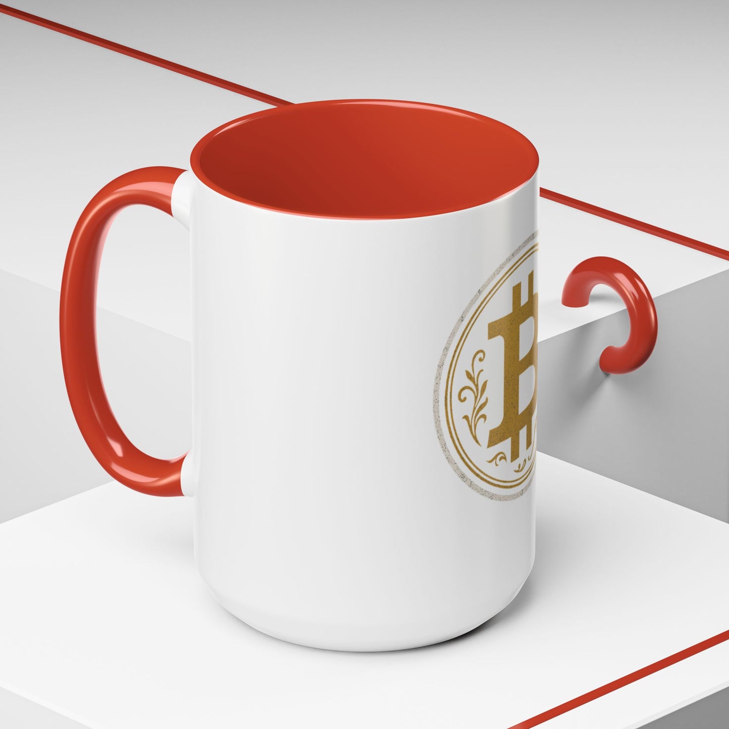 Bitcoin Accent Coffee Mug, Cryptocurrency Gift, Office Mug, Personalized Coffee Cup, Digital Currency Lover
