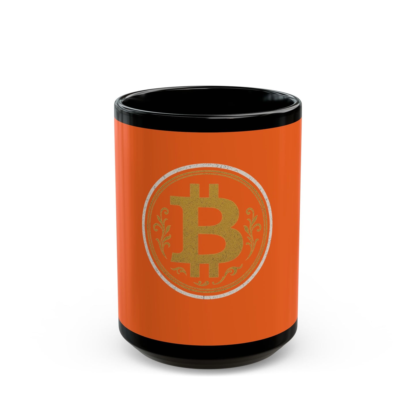 Bitcoin-Themed Black Mug: Perfect for Crypto Lovers, Coffee Enthusiasts, Gifts, Home Office Decor, and Celebrations
