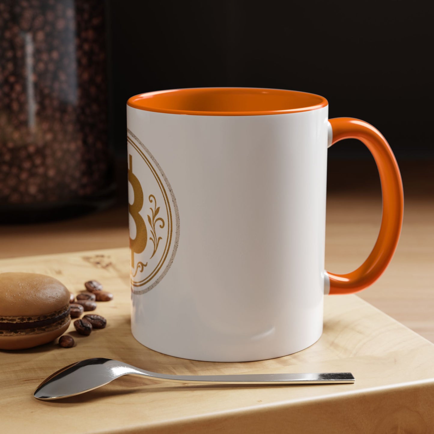 Bitcoin Accent Coffee Mug, Cryptocurrency Gift, Office Mug, Personalized Coffee Cup, Digital Currency Lover