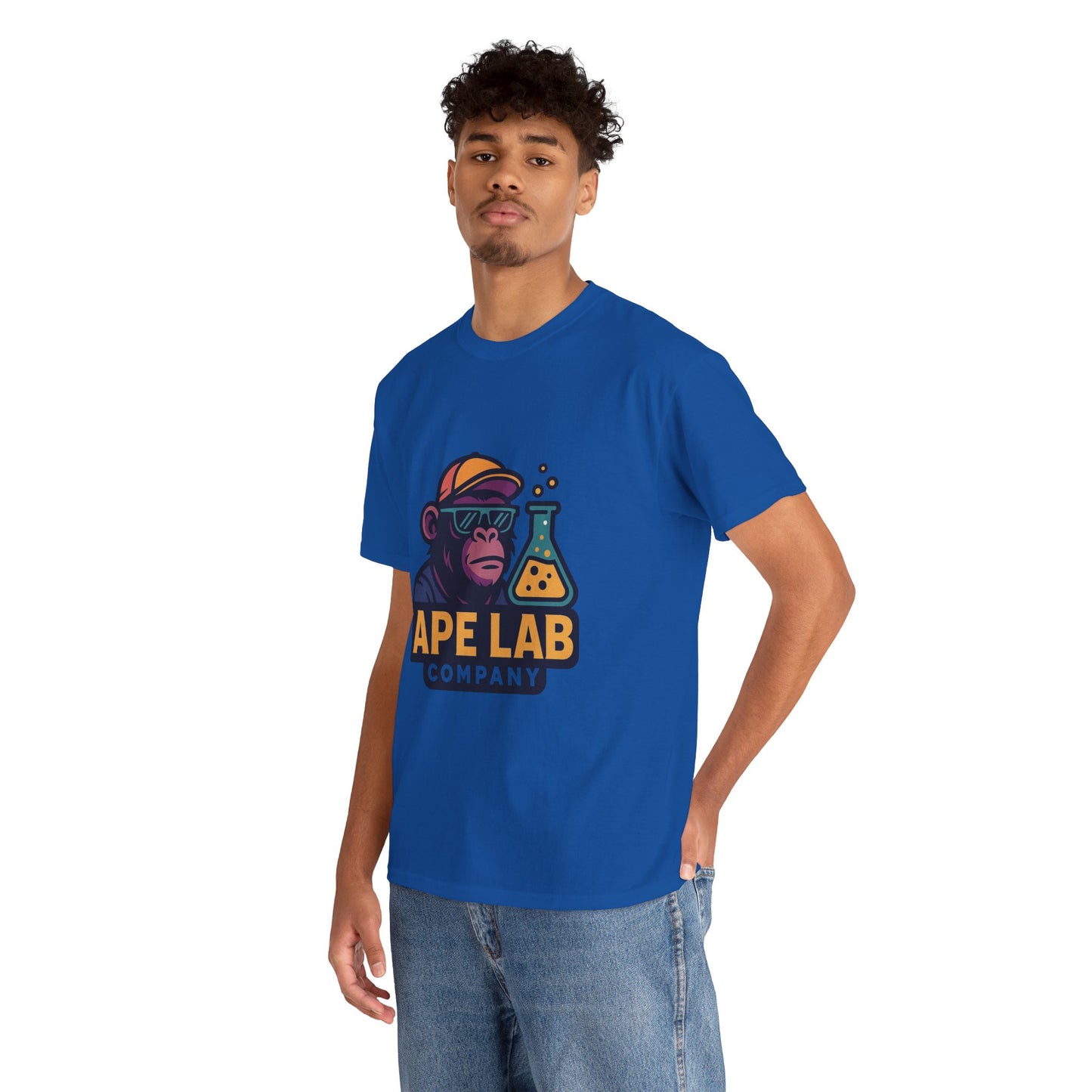 Ape Lab Company Unisex Heavy Cotton Tee - Fun and Stylish Tee for Science Lovers, Perfect for Casual Wear, Gifts, Birthdays, and Parties