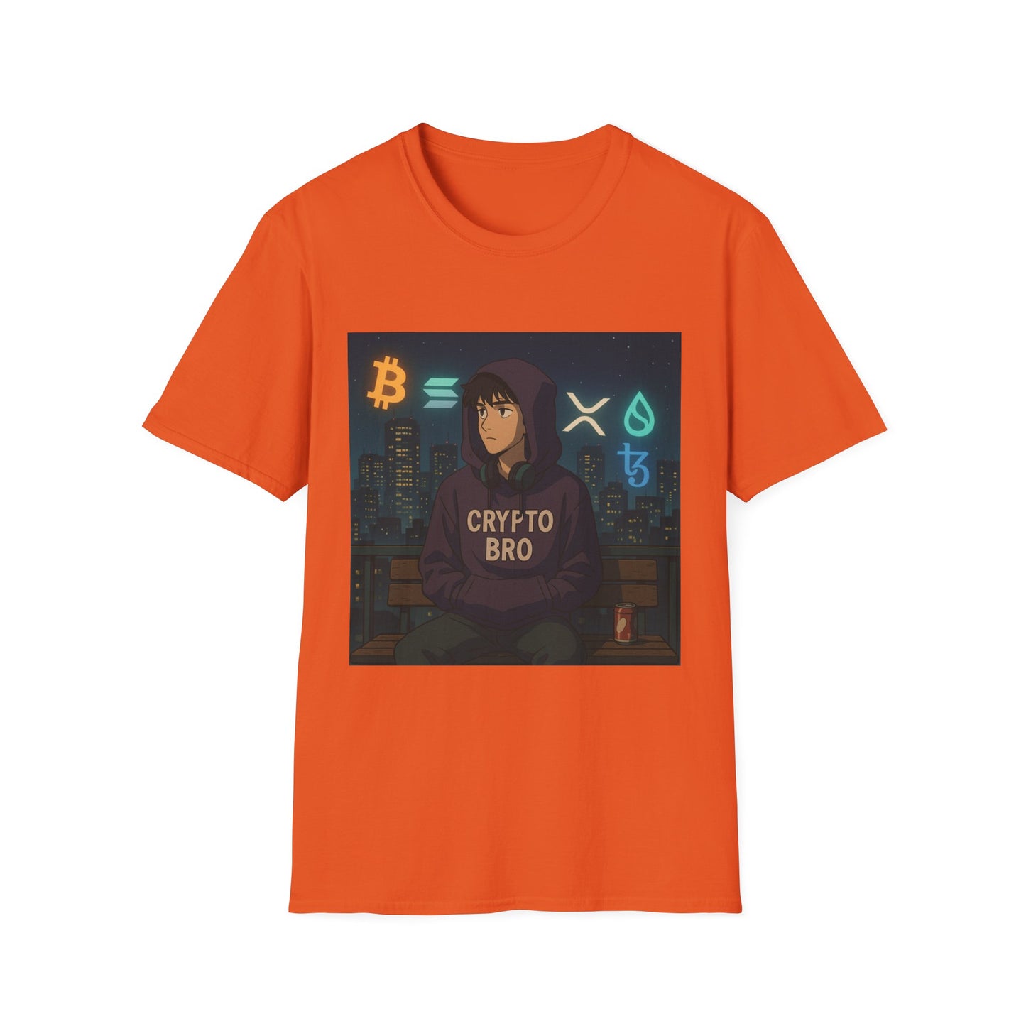 Crypto Bro Unisex Softstyle T-Shirt, Perfect for Gamers, Trendy Casual Wear, Unique Gift Idea, Crypto Enthusiast Apparel