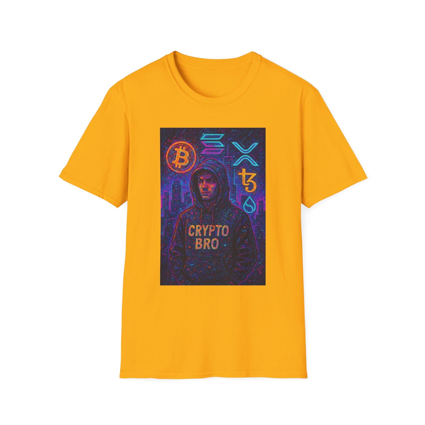 Crypto Bro Unisex Softstyle T-Shirt, Cryptocurrency Apparel, Blockchain Fashion, Gamer T-Shirt, Tech Enthusiast Gift