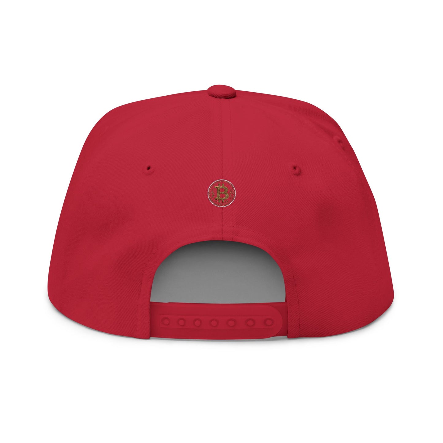 Bitcoin Embroidered Flat Bill Cap