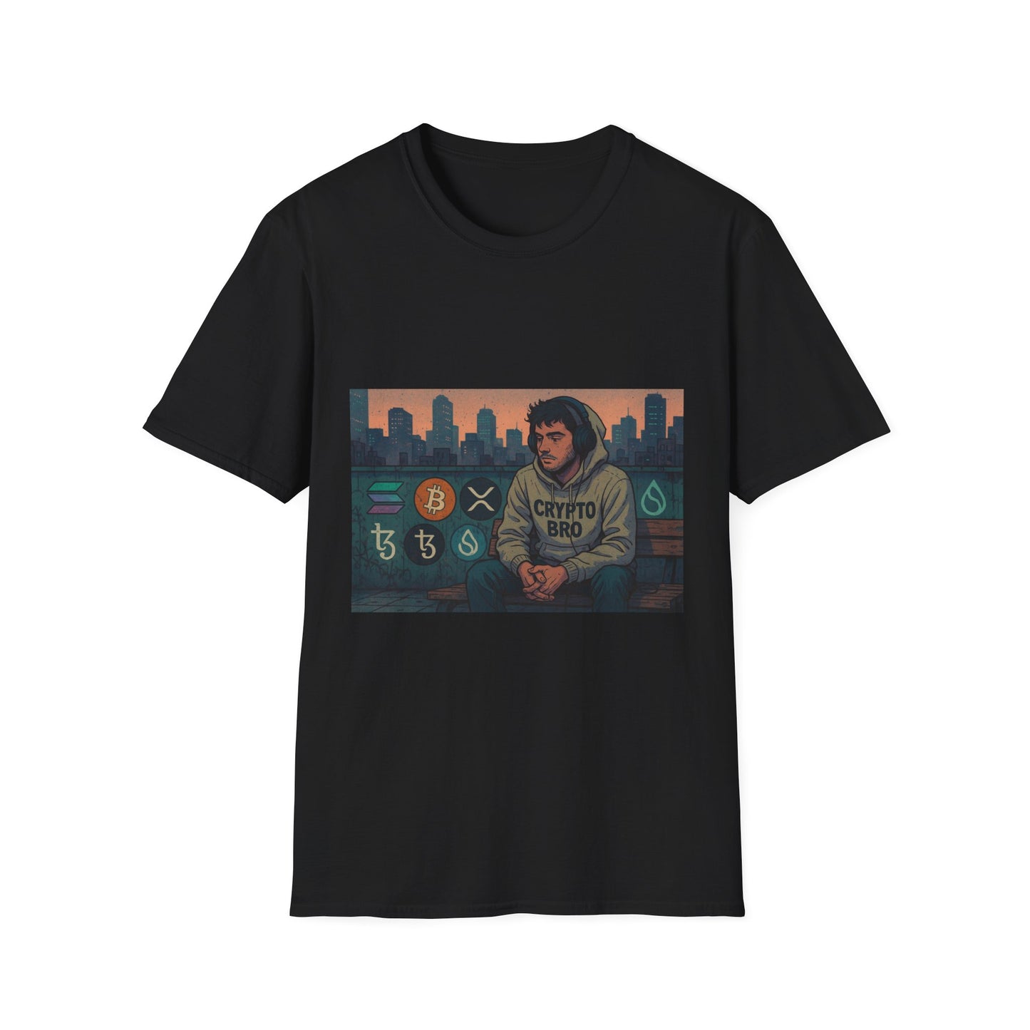 Crypto Vibes Unisex Softstyle T-Shirt | Trendy Graphic Tee for Crypto Enthusiasts, Perfect Gift for Tech Lovers, Casual Wear