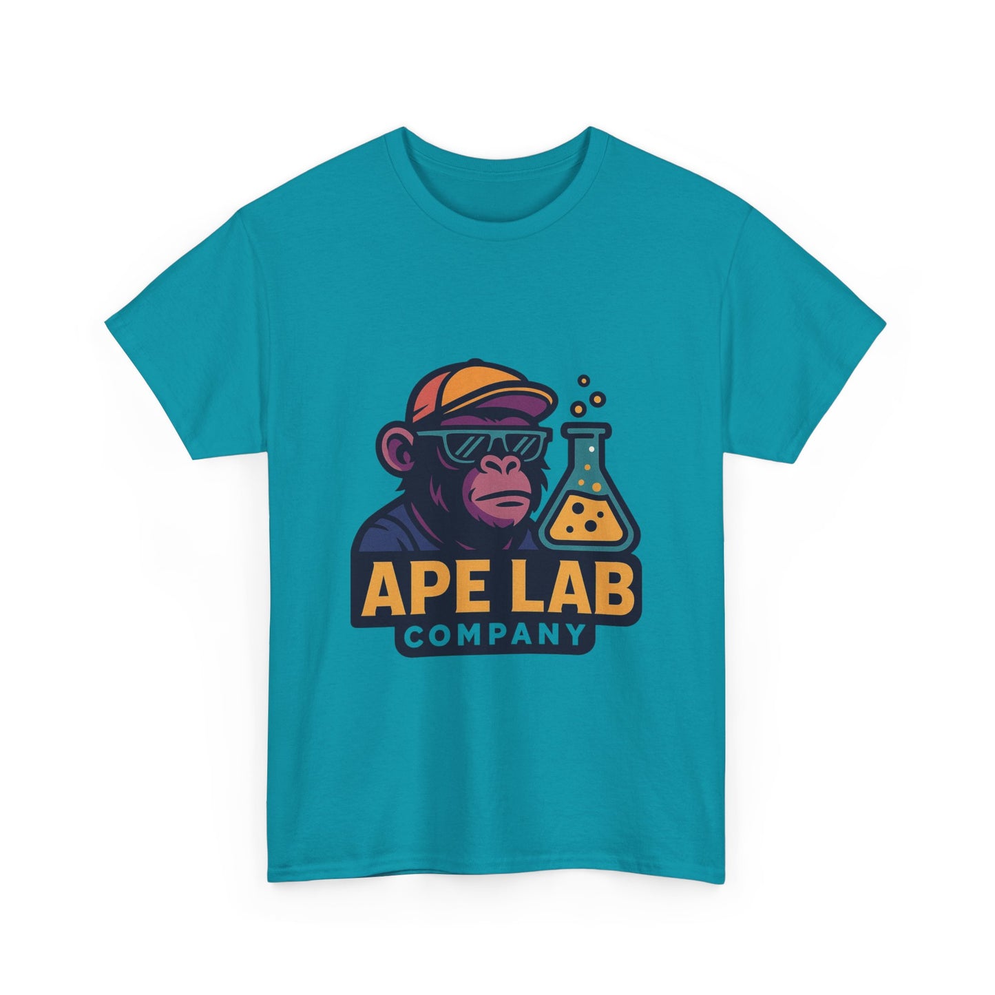 Ape Lab Company Unisex Heavy Cotton Tee - Fun and Stylish Tee for Science Lovers, Perfect for Casual Wear, Gifts, Birthdays, and Parties
