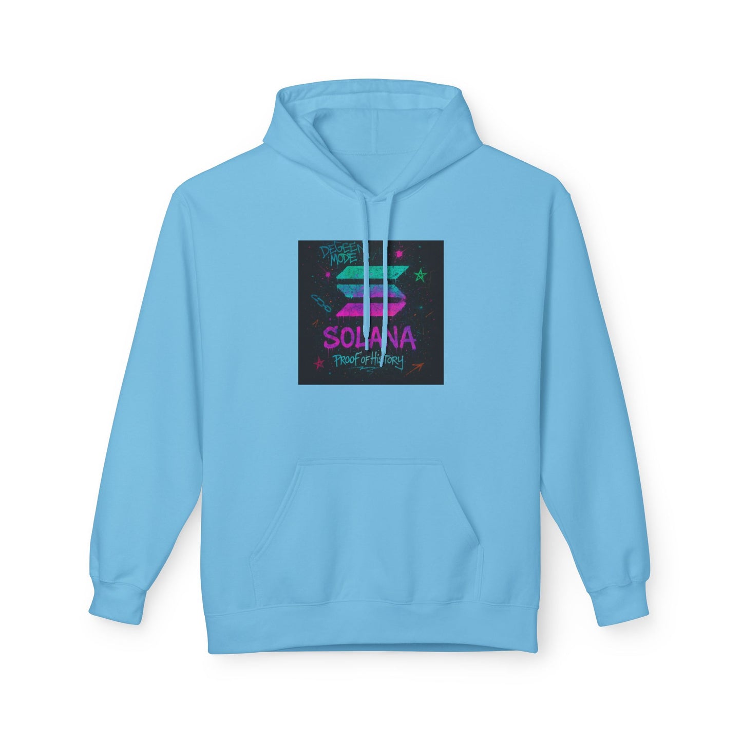 Solana Fleece Hoodie, Cozy Unisex Pullover, Great for Crypto Lovers, Gift for Gamers, Perfect for Chill Days, Easy Layering